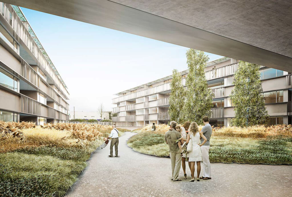 Architectural visualization building La Glaciere